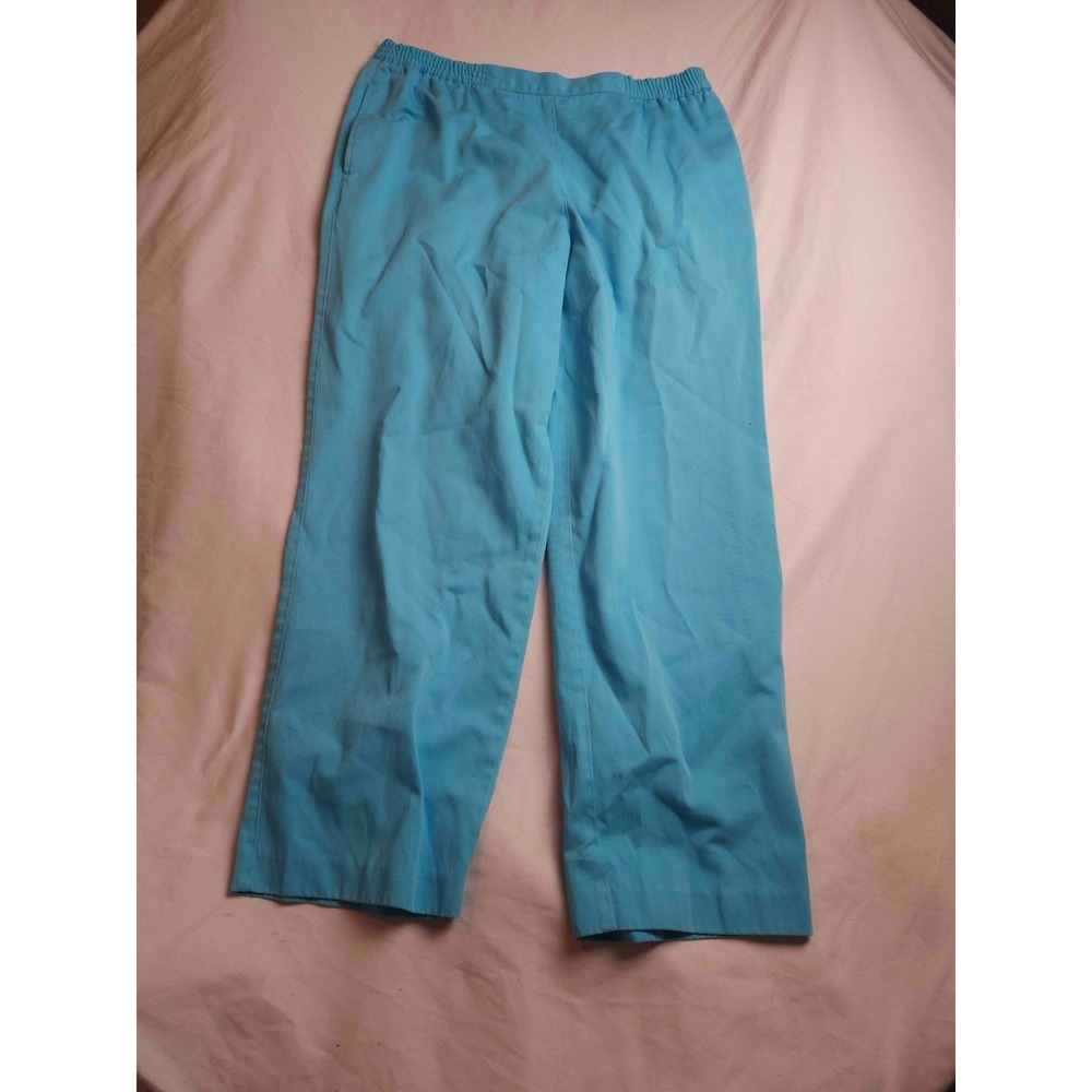 Vtg 90s Breckenridge Pants‎ Womens 8P Blue Coastal Grandma Normcore Resortwear